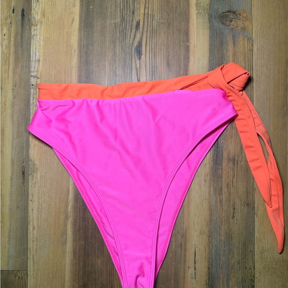 Lovers + Friends Pink and Orange Bikini Bottom